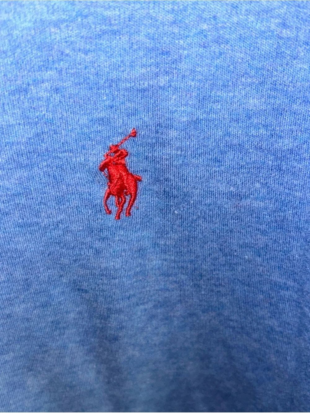 Ralph Lauren Blue Short-Sleeve Polo with Red Pony